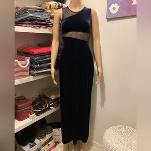 Betsy & Adam by Jaslene, beautiful navy blue formal with cutouts. Size 3-4